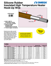 Thumbnail of document Data Sheet - HTRG-1CU-618SW-50 Heater Wire, Low Outgassing Fiberglass / Silicone Insulation